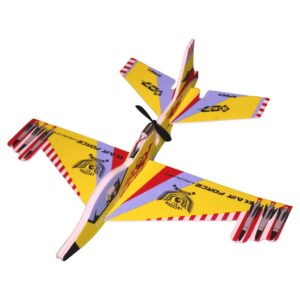 Hand Throw Flying Fighter Aircraft – Rechargeable – Yellow